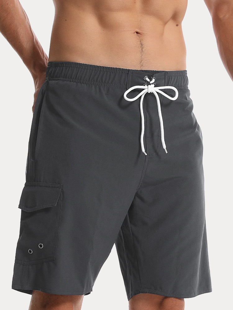Versatile Breathable Hybrid Board Shorts - Dark Gray