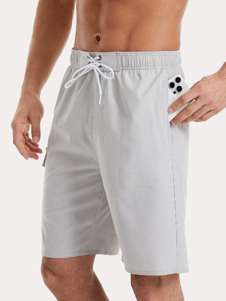 Versatile Breathable Hybrid Board Shorts - Light Gray