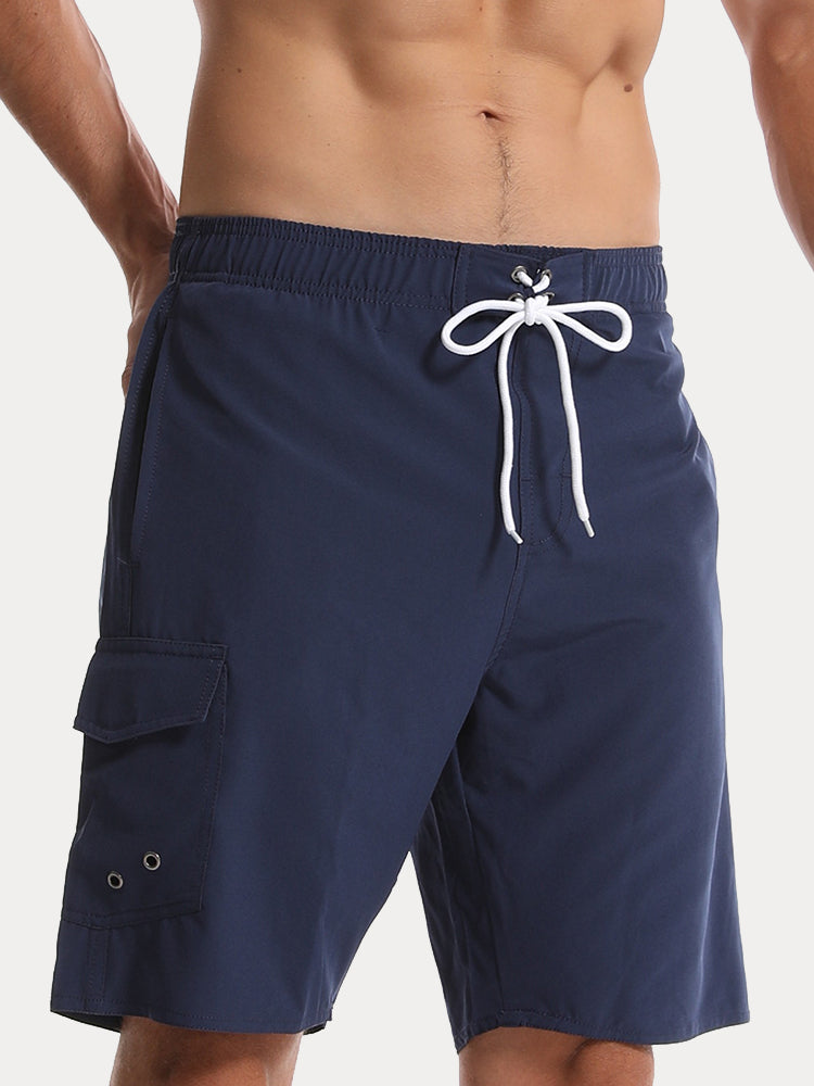 Versatile Breathable Hybrid Board Shorts - Navy Blue
