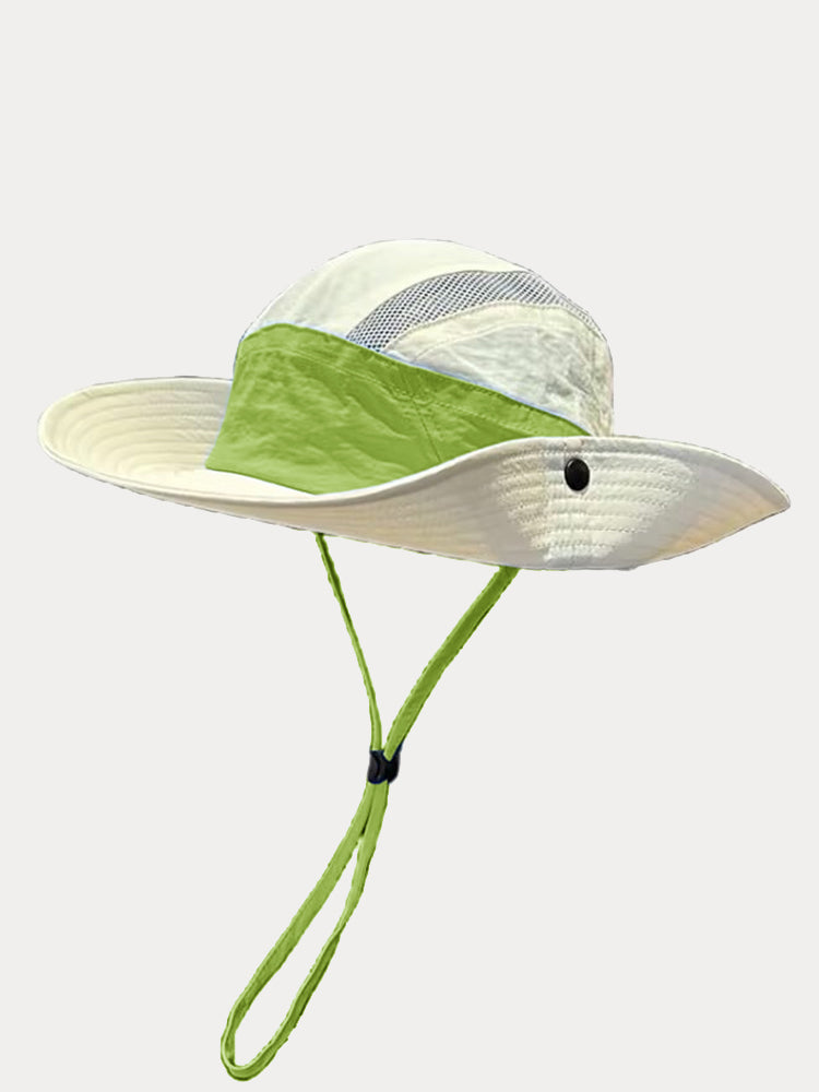 Foldable Quick-Drying Outdoor Sun Protection Hat - Green
