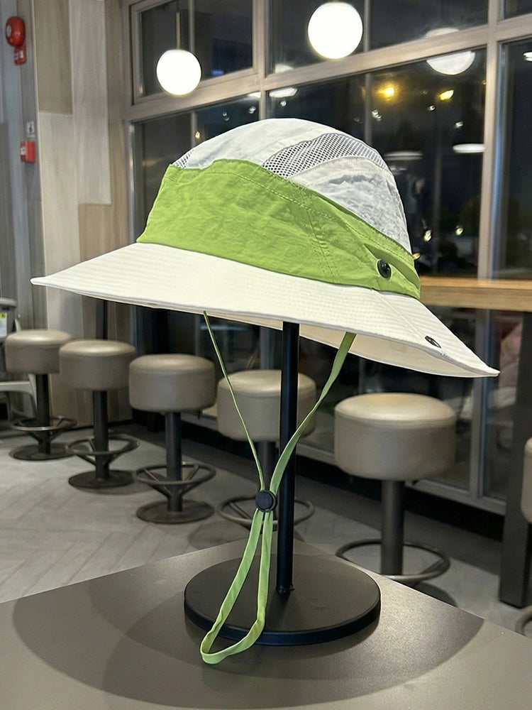 Foldable Quick-Drying Outdoor Sun Protection Hat - Green