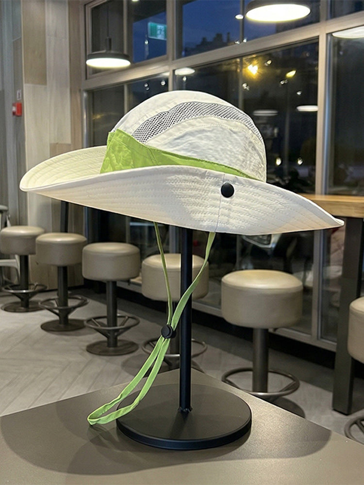 Foldable Quick-Drying Outdoor Sun Protection Hat - Green