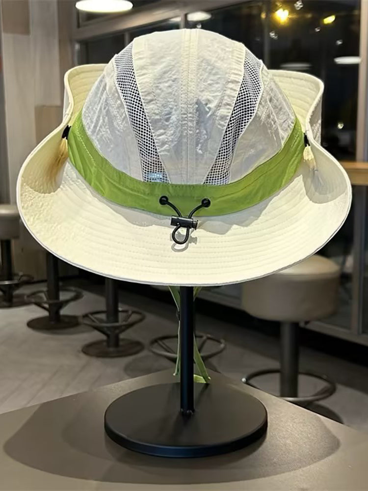 Foldable Quick-Drying Outdoor Sun Protection Hat - Green