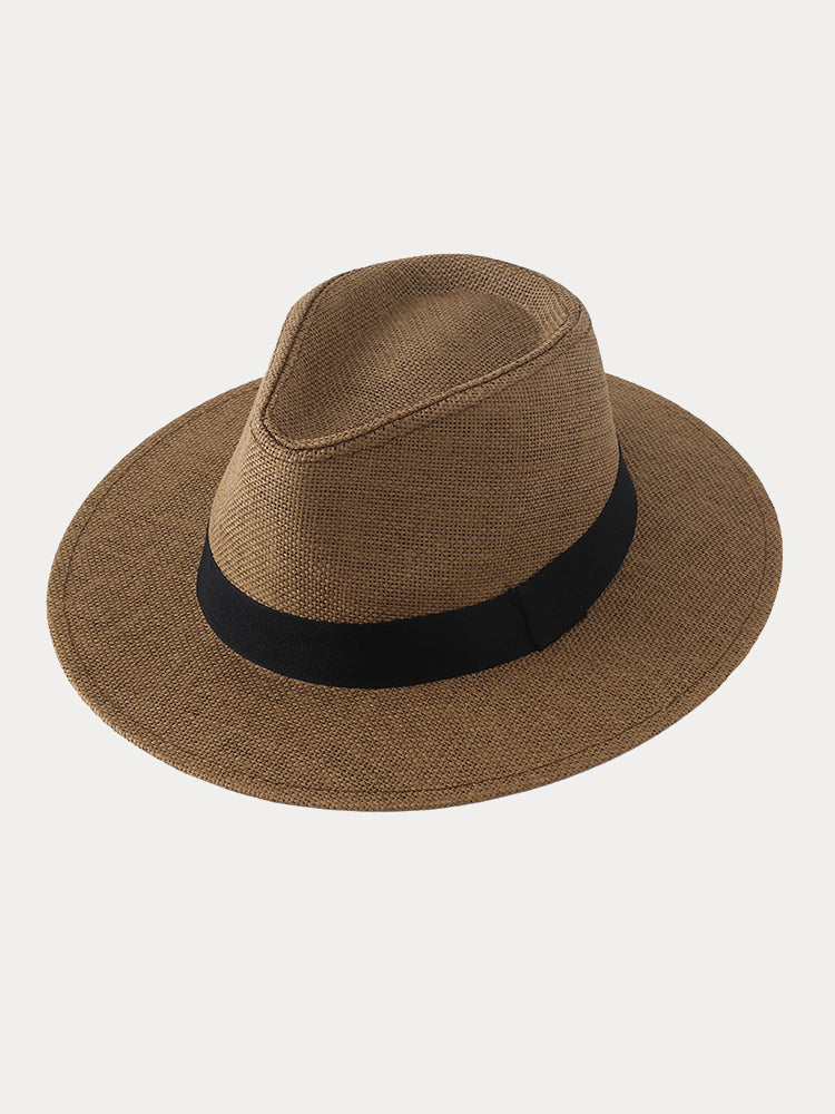 Classic Banded Panama Hat - Coffee