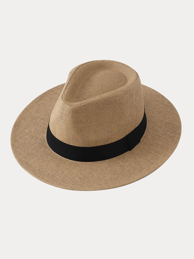 Classic Banded Panama Hat - Khaki
