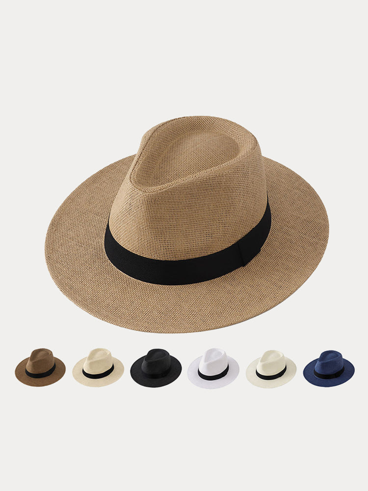 Classic Banded Panama Hat - Khaki