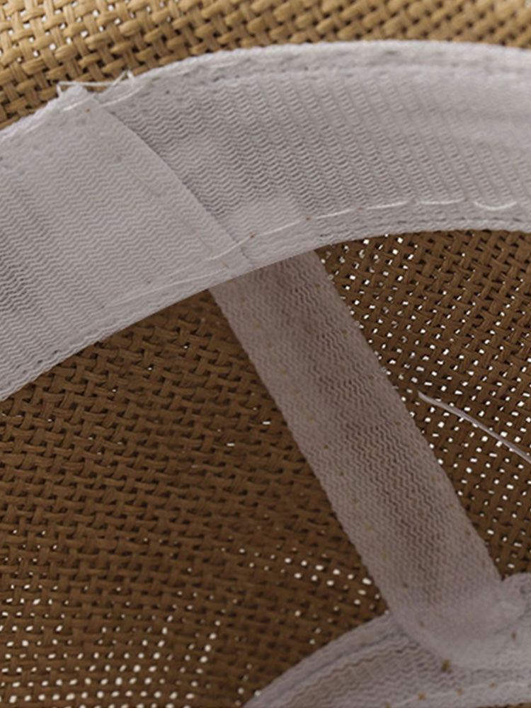 Unisex Structured Panama Straw Hat - Khaki