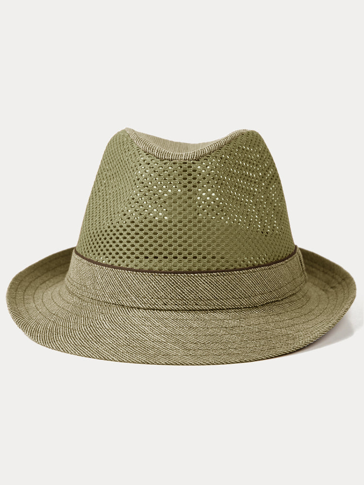 Ultra-Breathable Hollow-Out Straw Hat - Khaki