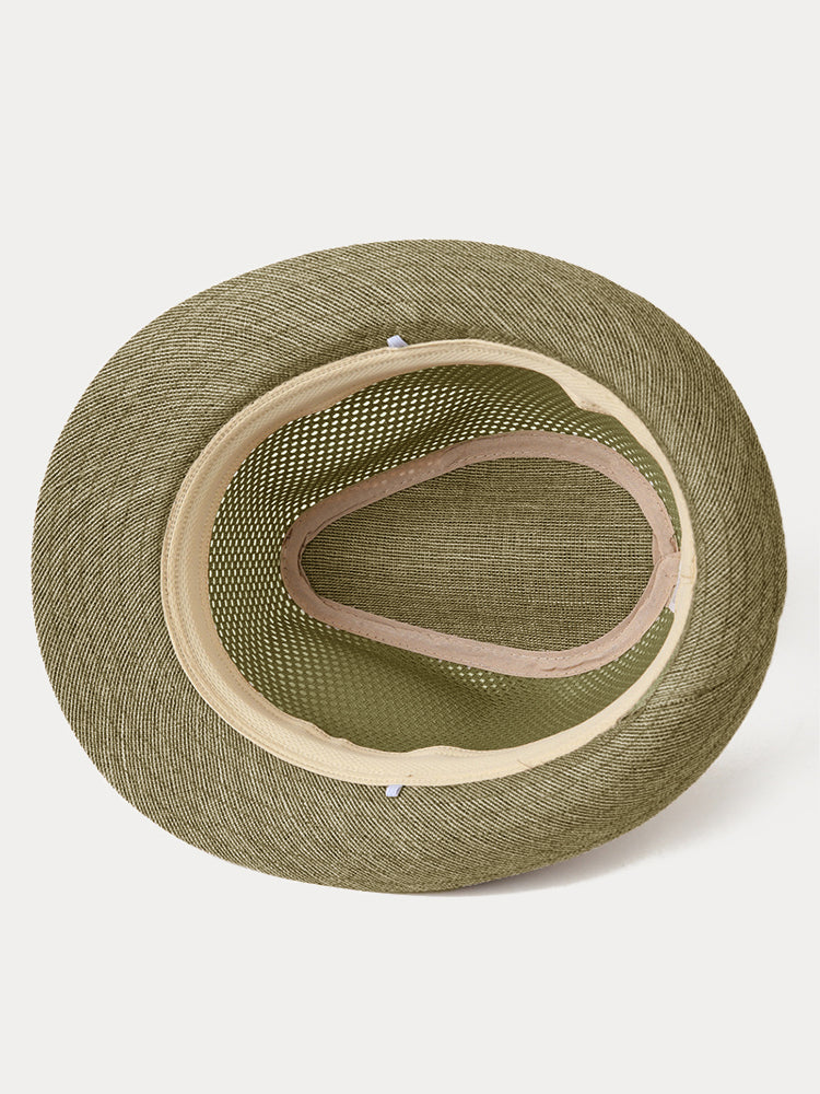 Ultra-Breathable Hollow-Out Straw Hat - Khaki