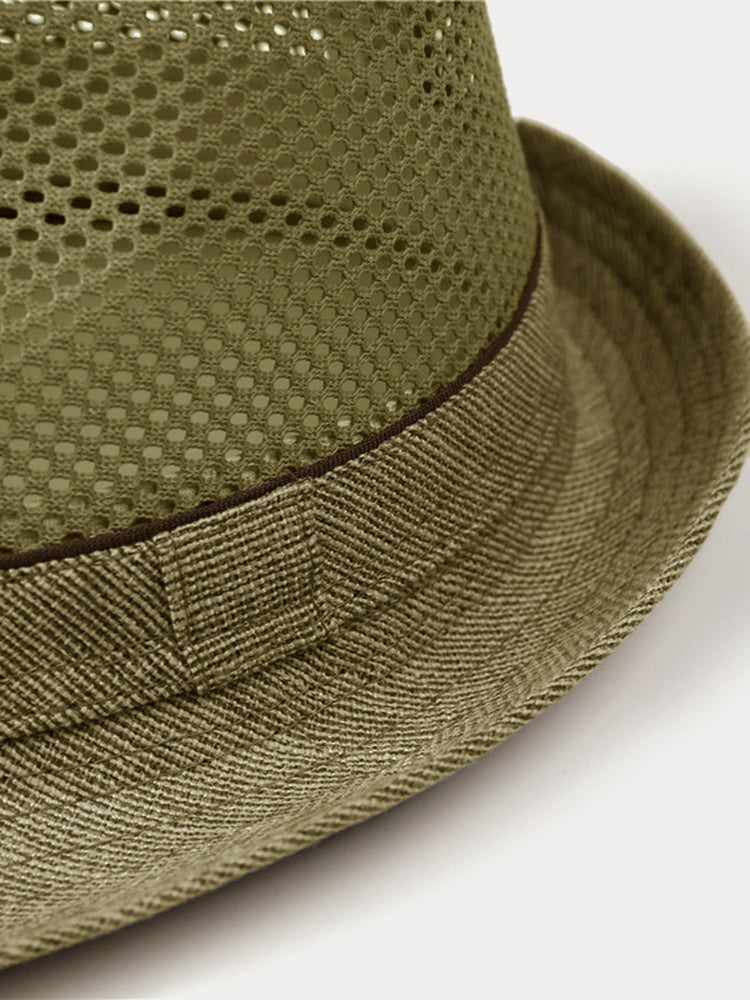 Ultra-Breathable Hollow-Out Straw Hat - Khaki