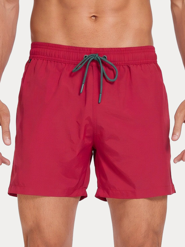 Mesh Lining Elastic Waist Beach Shorts - PAT5