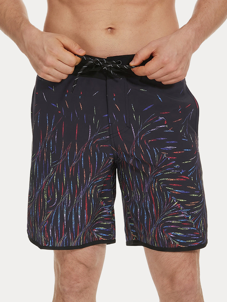 Men's Quick-Dry Multi-Pocket Printed Swim Trunks - PAT10