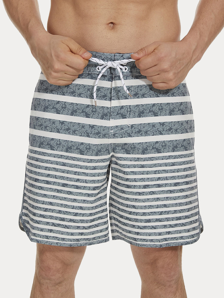 Men's Quick-Dry Multi-Pocket Printed Swim Trunks - PAT11