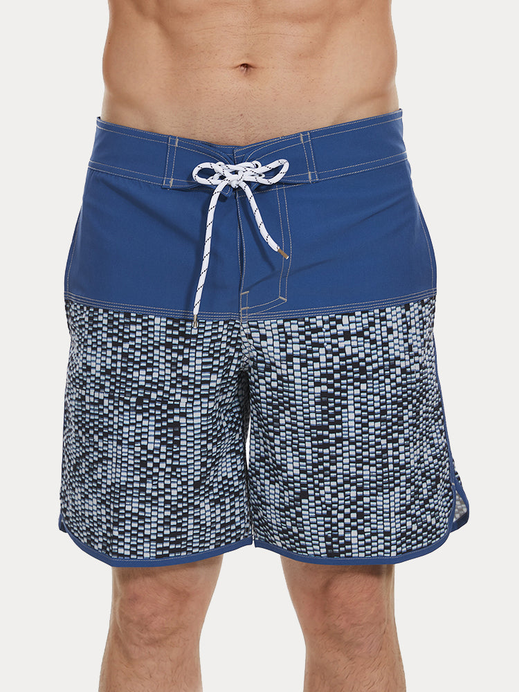 Men's Quick-Dry Multi-Pocket Printed Swim Trunks - PAT12