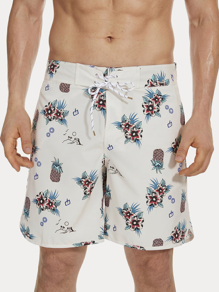 Men's Quick-Dry Multi-Pocket Printed Swim Trunks - PAT4