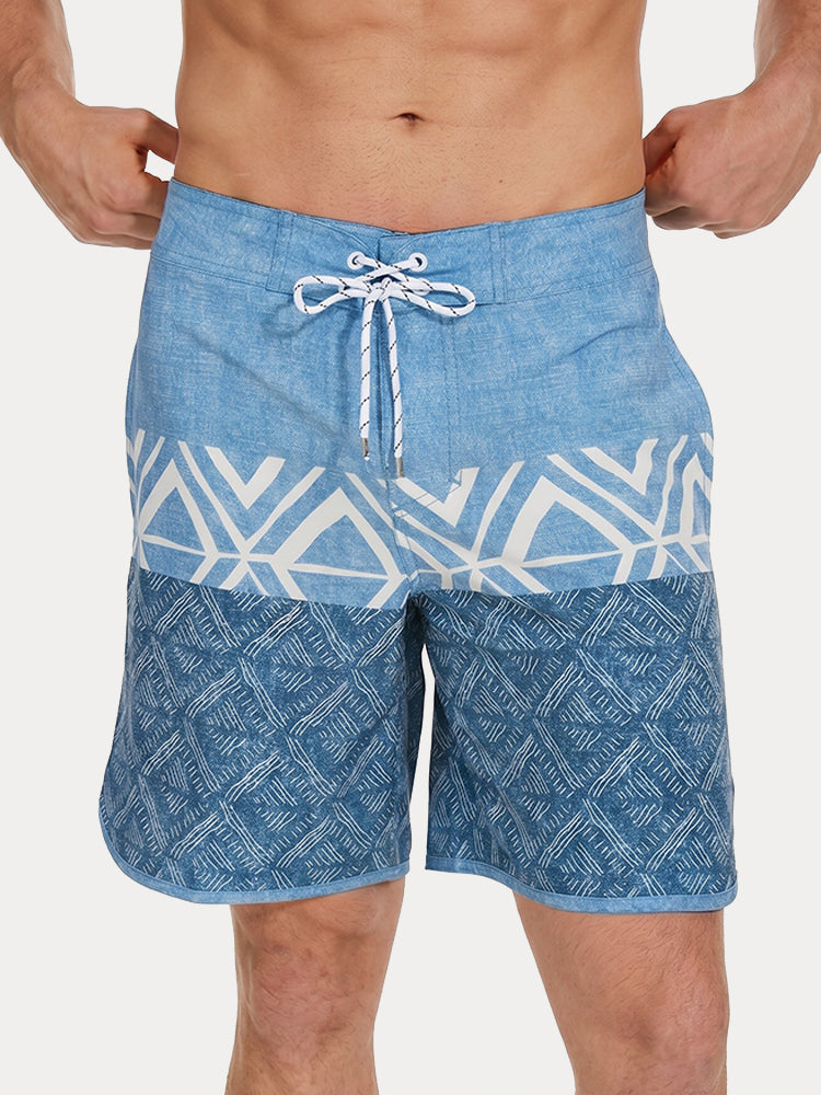 Men's Quick-Dry Multi-Pocket Printed Swim Trunks - PAT9