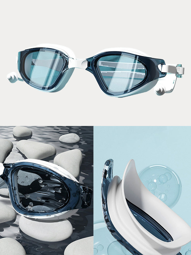 Anti-Fog Swimming Goggles with Ear Plugs - PAT1