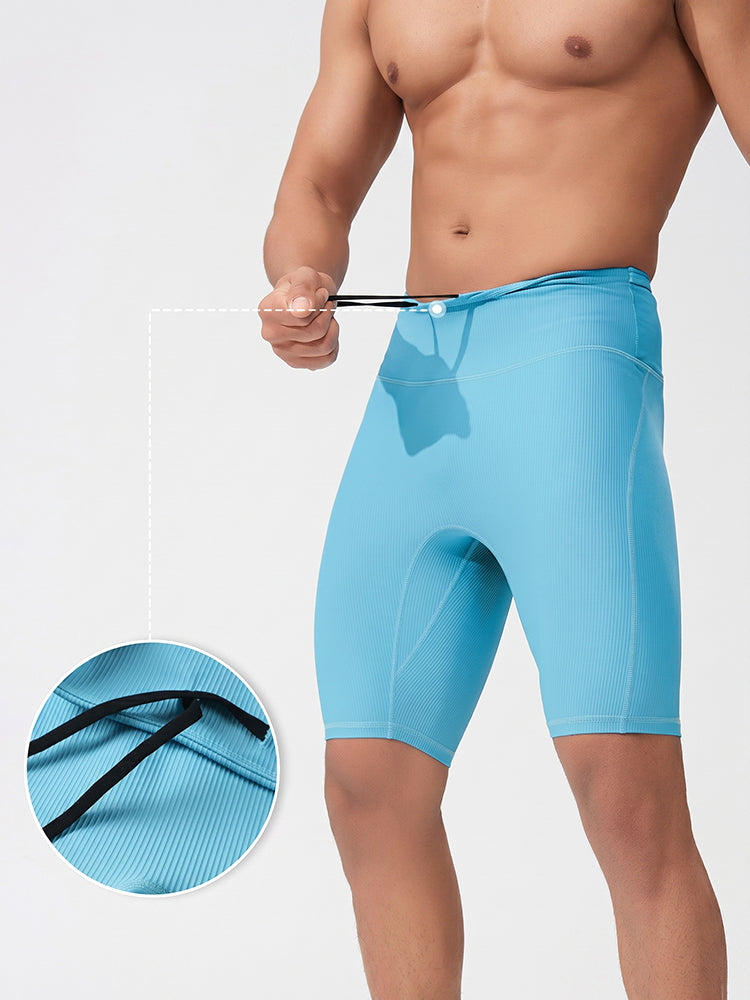Men's Pro-Stretch Compression Running Shorts - Light Blue