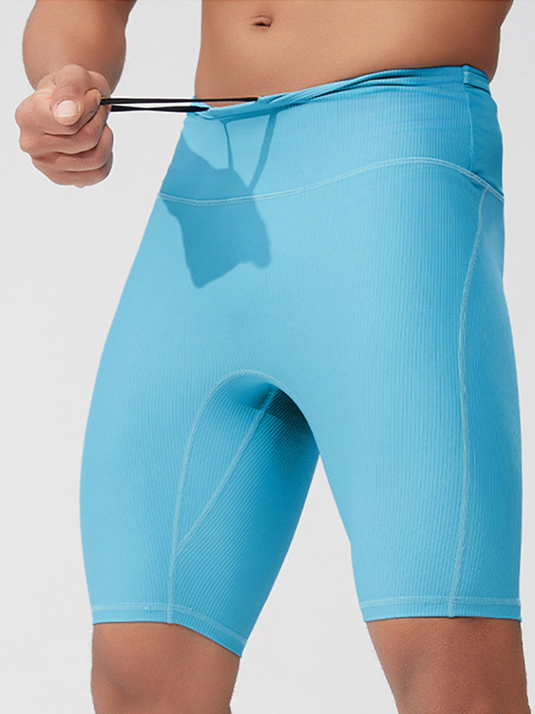Men's Pro-Stretch Compression Running Shorts - Light Blue