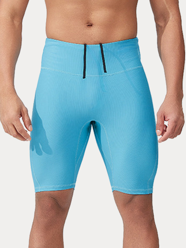 Men's Pro-Stretch Compression Running Shorts - Light Blue