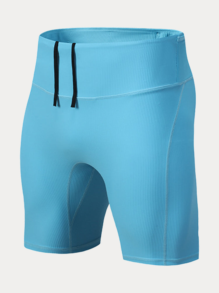 Men's Pro-Stretch Compression Running Shorts - Light Blue