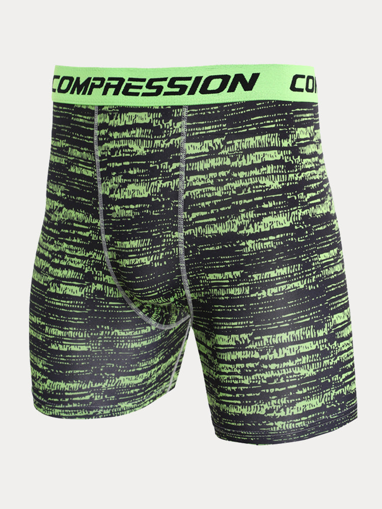 Men's Camo Compression Training Shorts - PAT1
