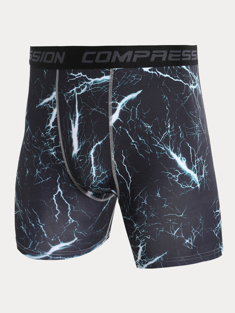 Men's Camo Compression Training Shorts - PAT2