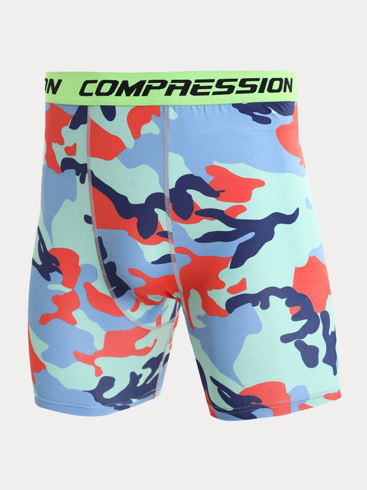 Men's Camo Compression Training Shorts - PAT4