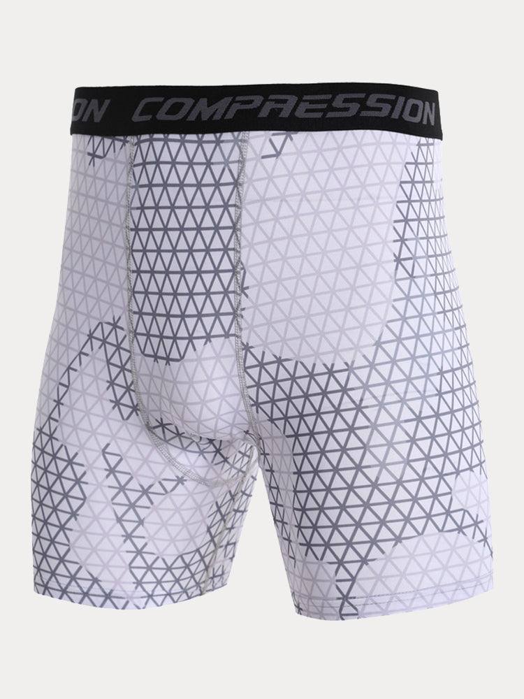 Men's Camo Compression Training Shorts - PAT5