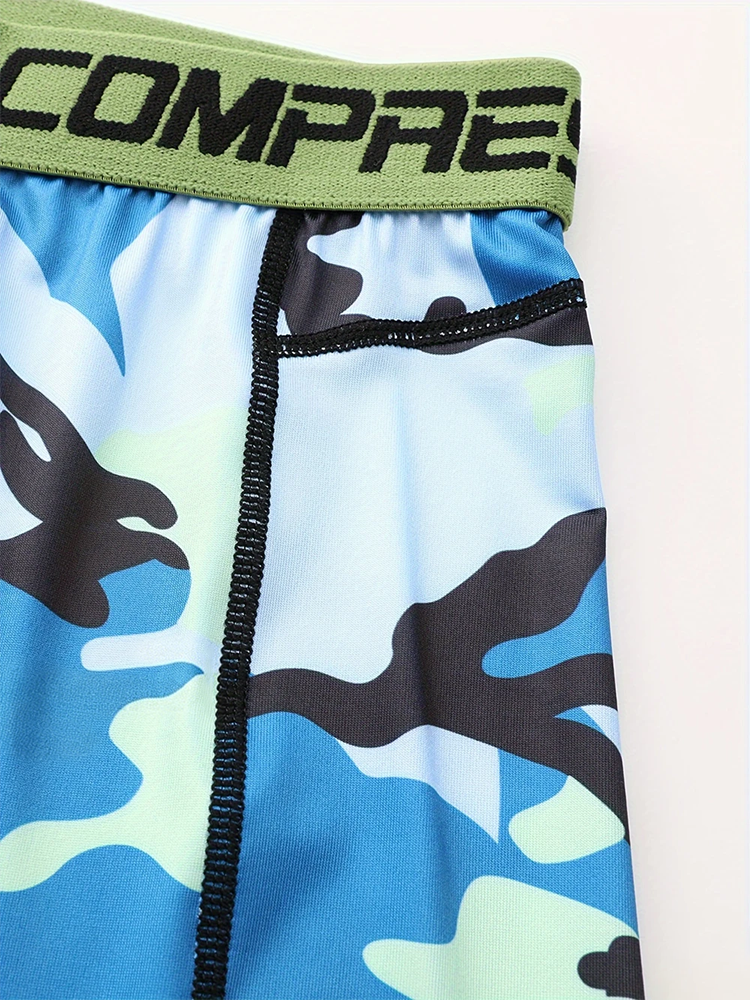 Men's Camo Compression Training Shorts - PAT7