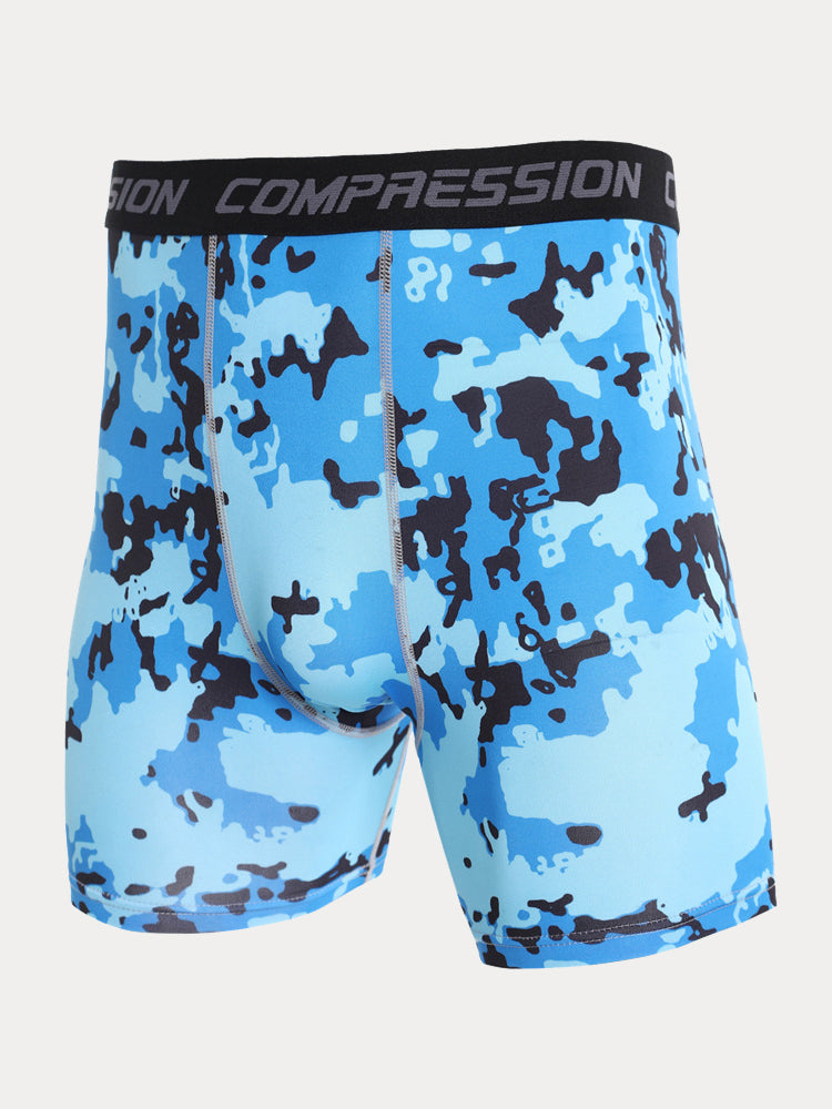 Men's Camo Compression Training Shorts - PAT8