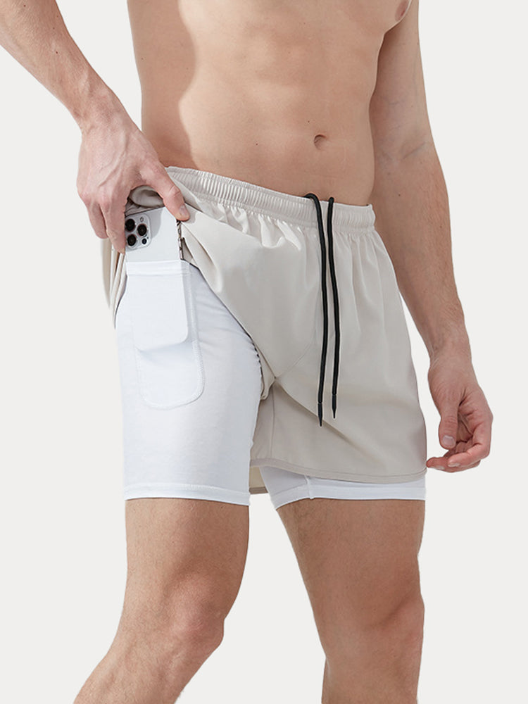 Men's Ultra-Light 2-in-1 Marathon Shorts - Off-White