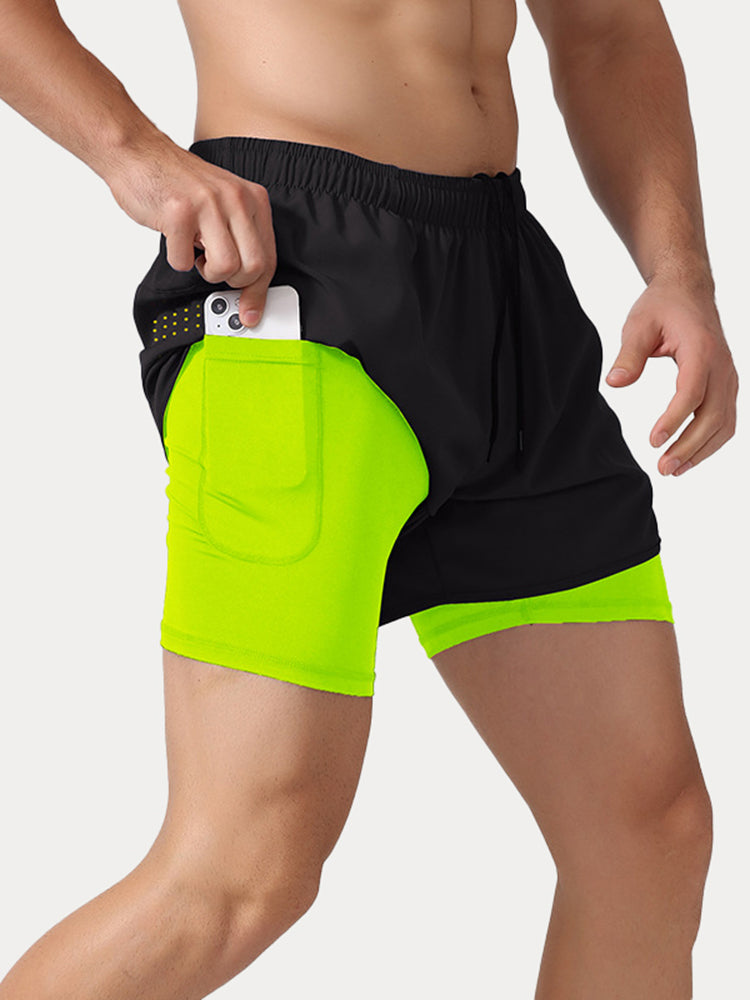 Men's Ultra-Light 2-in-1 Marathon Shorts - Neon Green