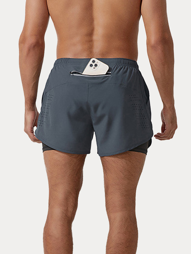 Men's Ultra-Light 2-in-1 Marathon Shorts - Grey Green