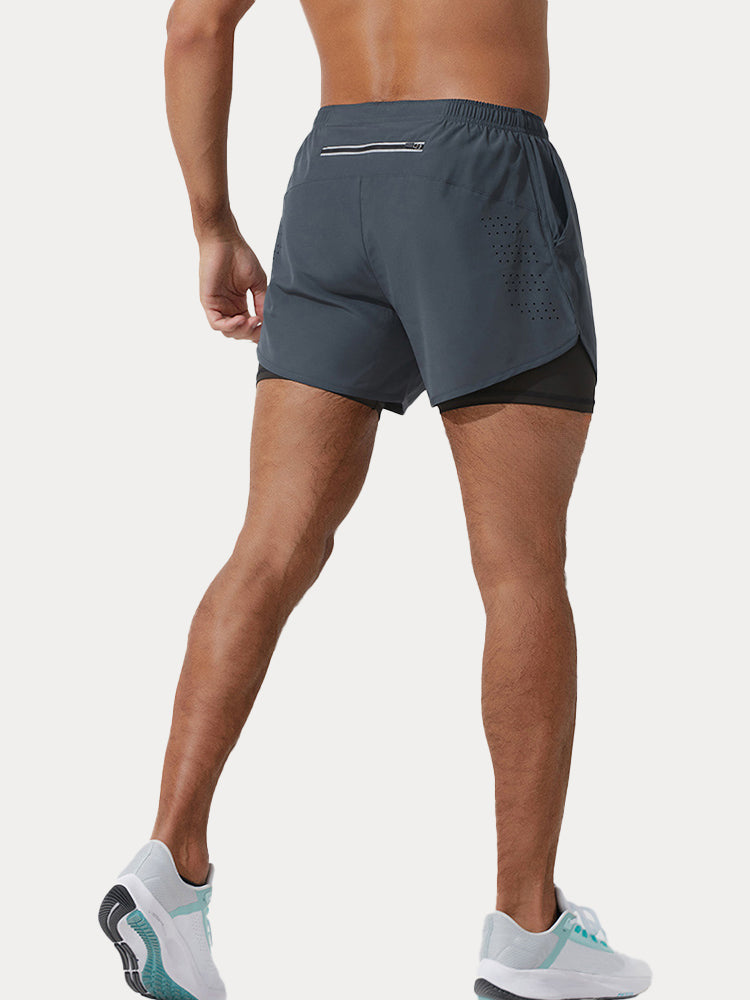 Men's Ultra-Light 2-in-1 Marathon Shorts - Grey Green