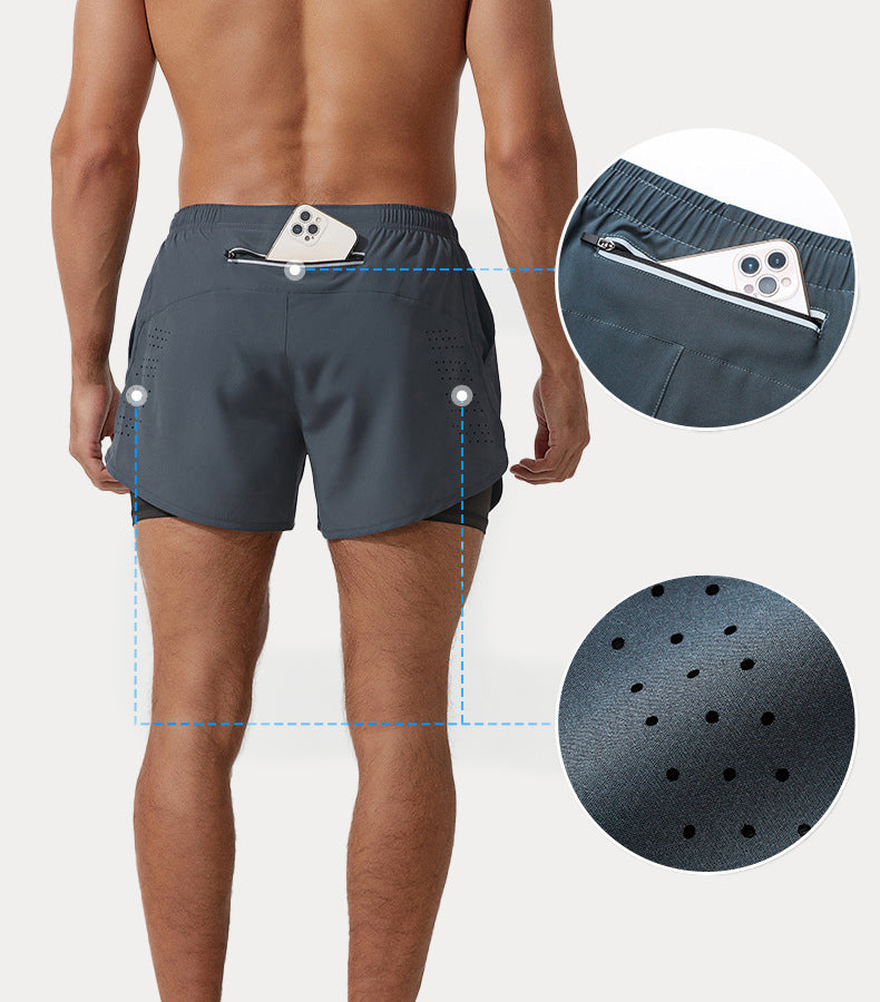 Men's Ultra-Light 2-in-1 Marathon Shorts - Grey Green