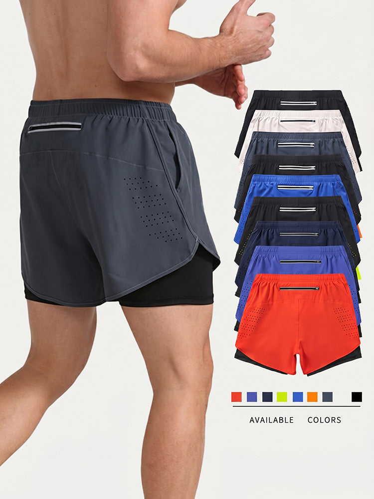 Men's Ultra-Light 2-in-1 Marathon Shorts - Grey Green