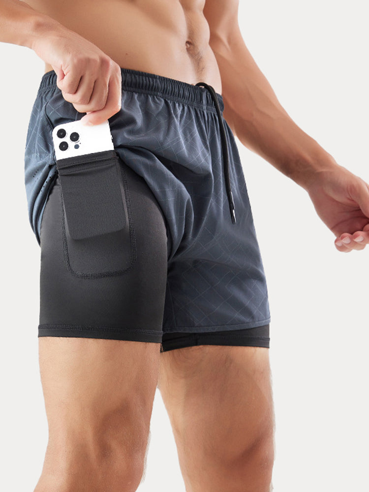 The Elite 3" Split Running Short - Grey Green