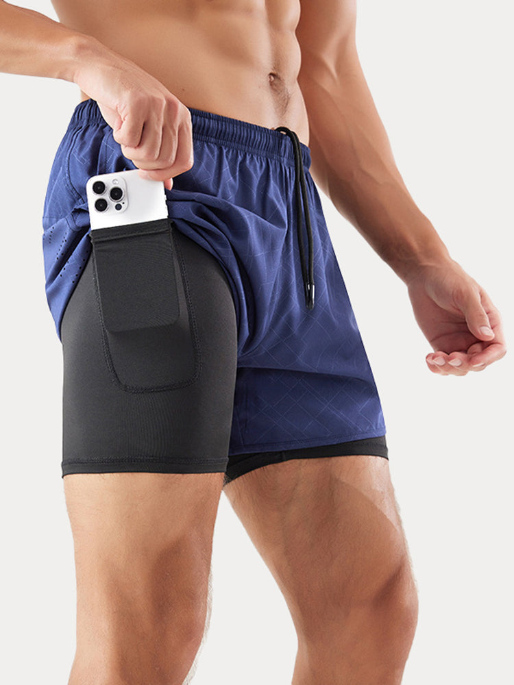 The Elite 3" Split Running Short - Navy Blue