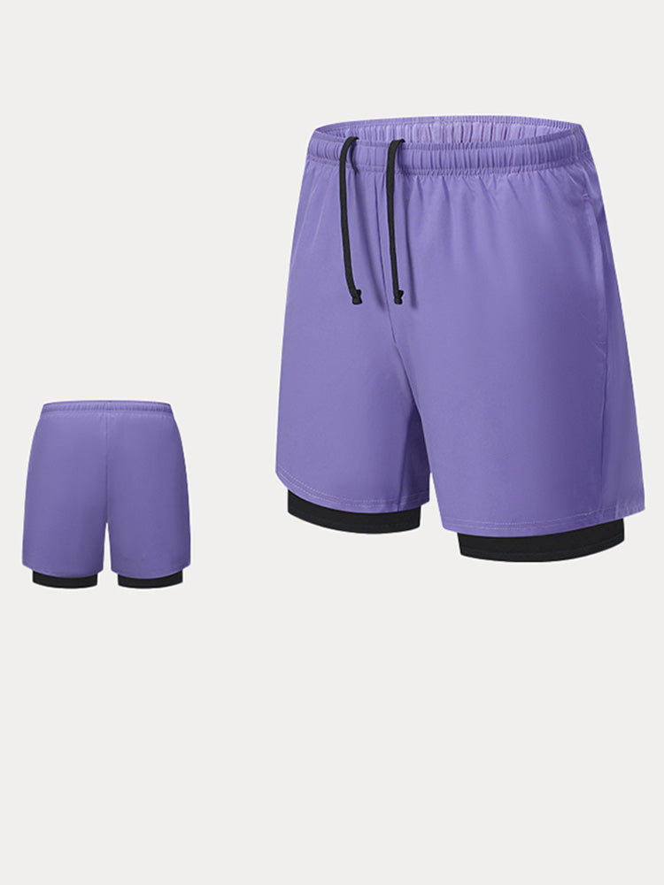 Men's 2-in-1 Lined Running Shorts - PAT2