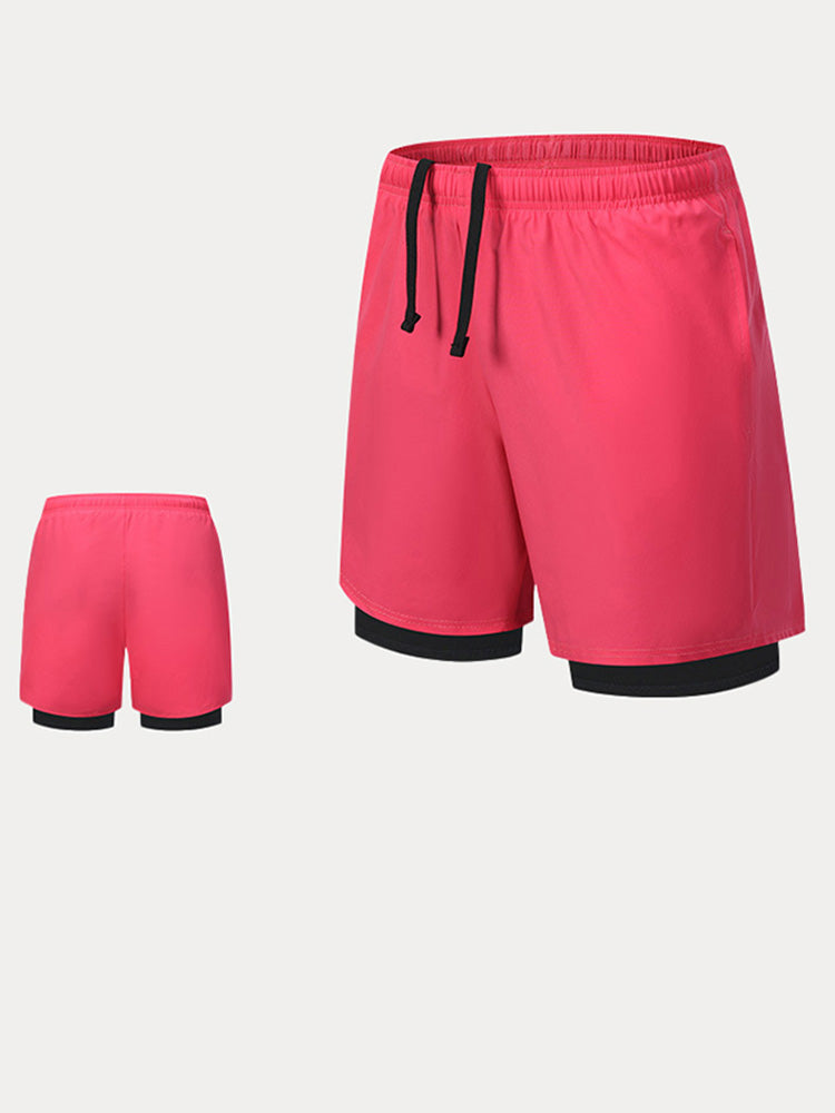 Men's 2-in-1 Lined Running Shorts - PAT1