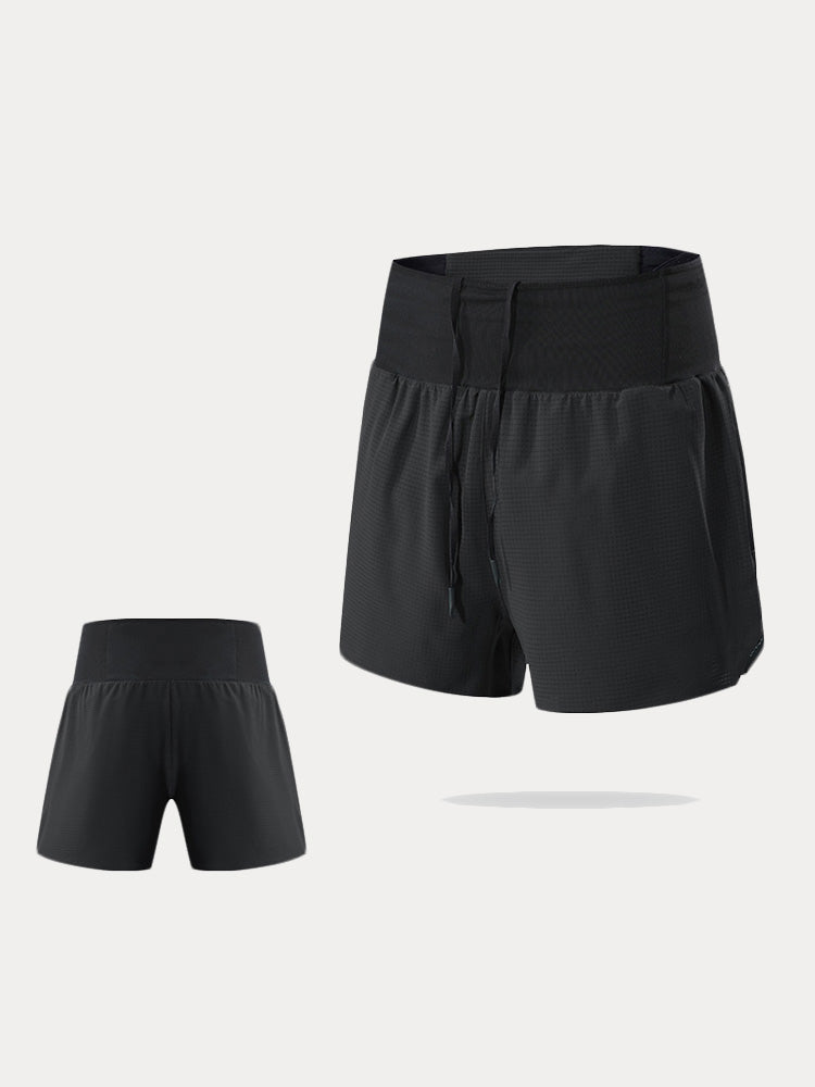 Men's Hybrid Trail Running Shorts - Black