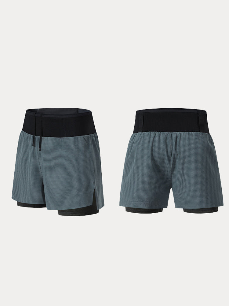 Men's Hybrid Trail Running Shorts - Grey