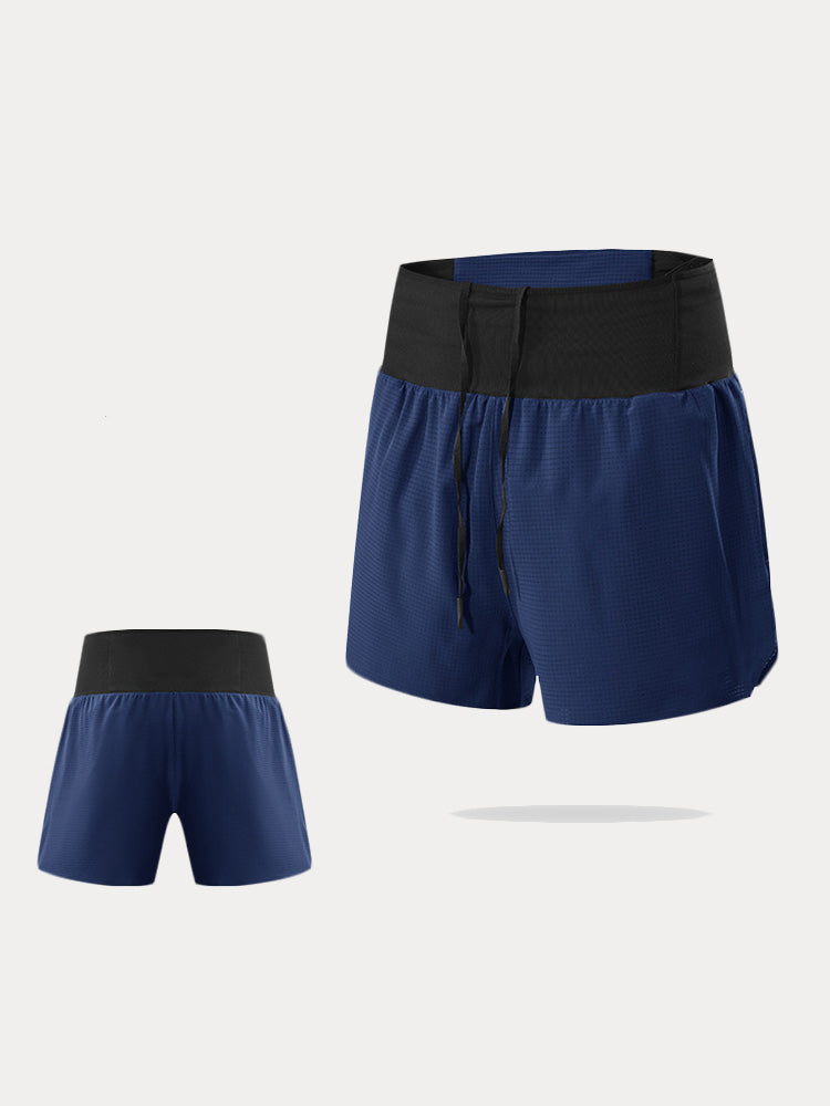 Men's Hybrid Trail Running Shorts - Navy Blue