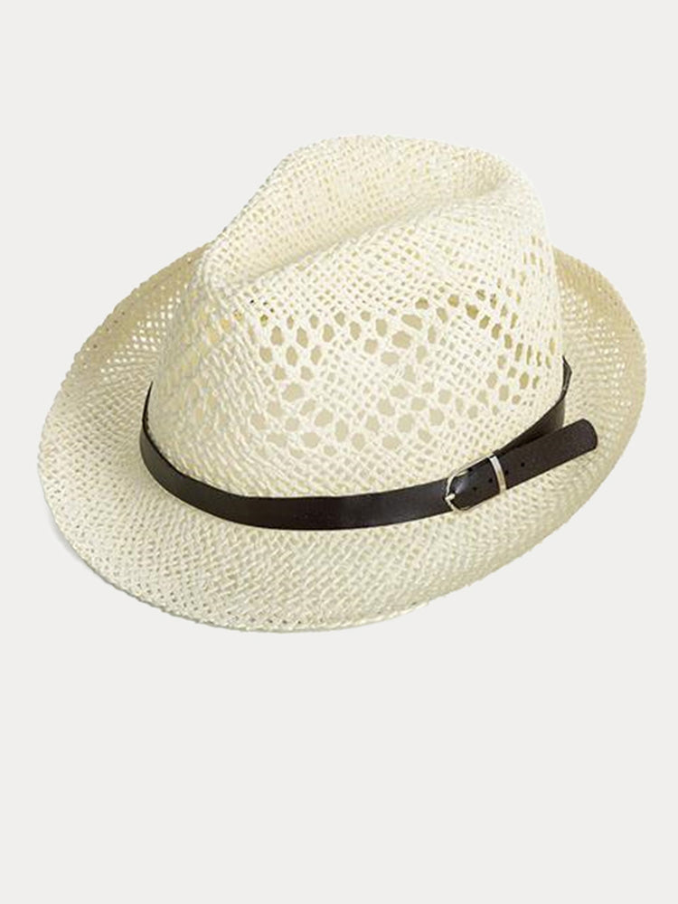 The Classic Handwoven Straw Fedora - Off-White