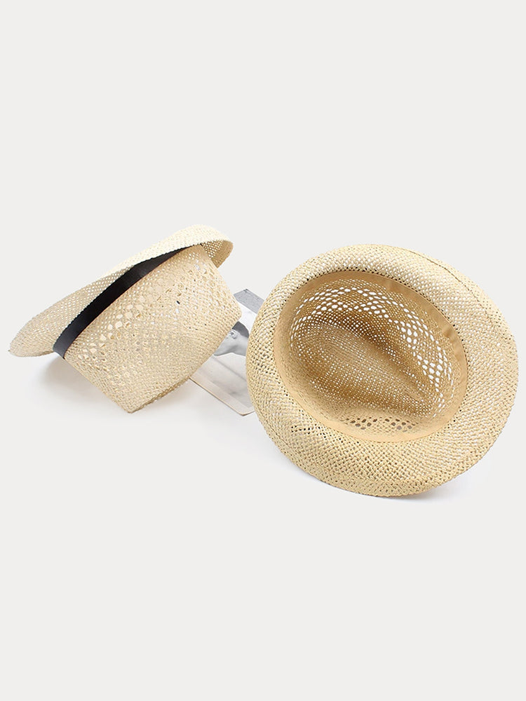 The Classic Handwoven Straw Fedora - Off-White
