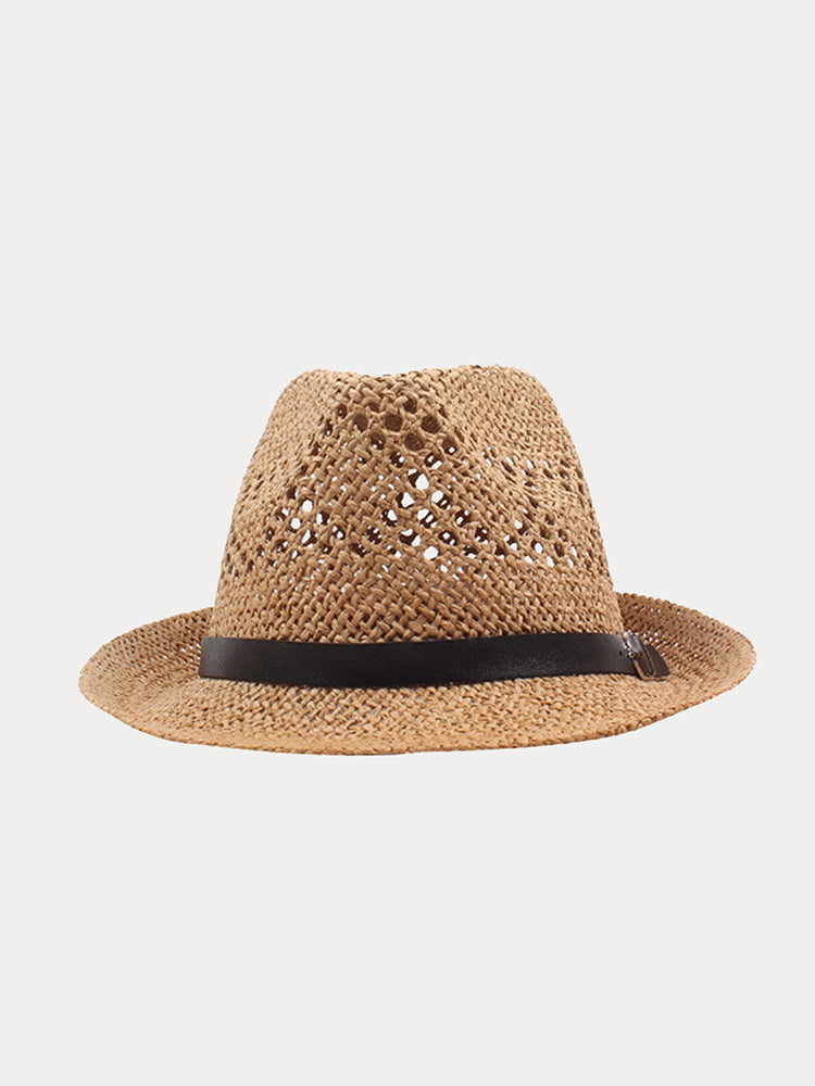 The Classic Handwoven Straw Fedora - Camel