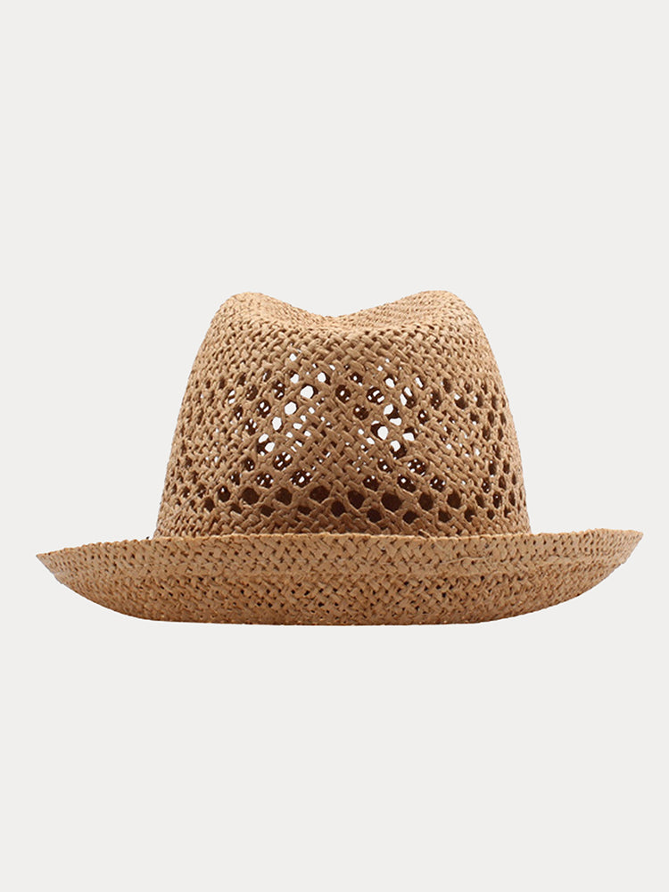 The Classic Handwoven Straw Fedora - Camel