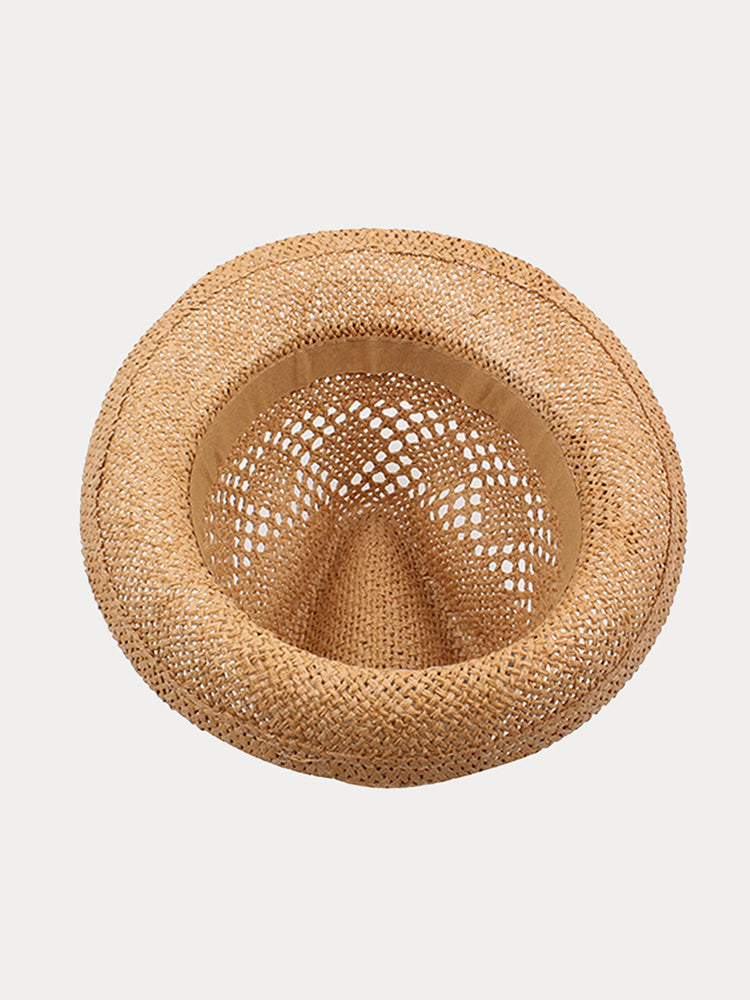 The Classic Handwoven Straw Fedora - Camel