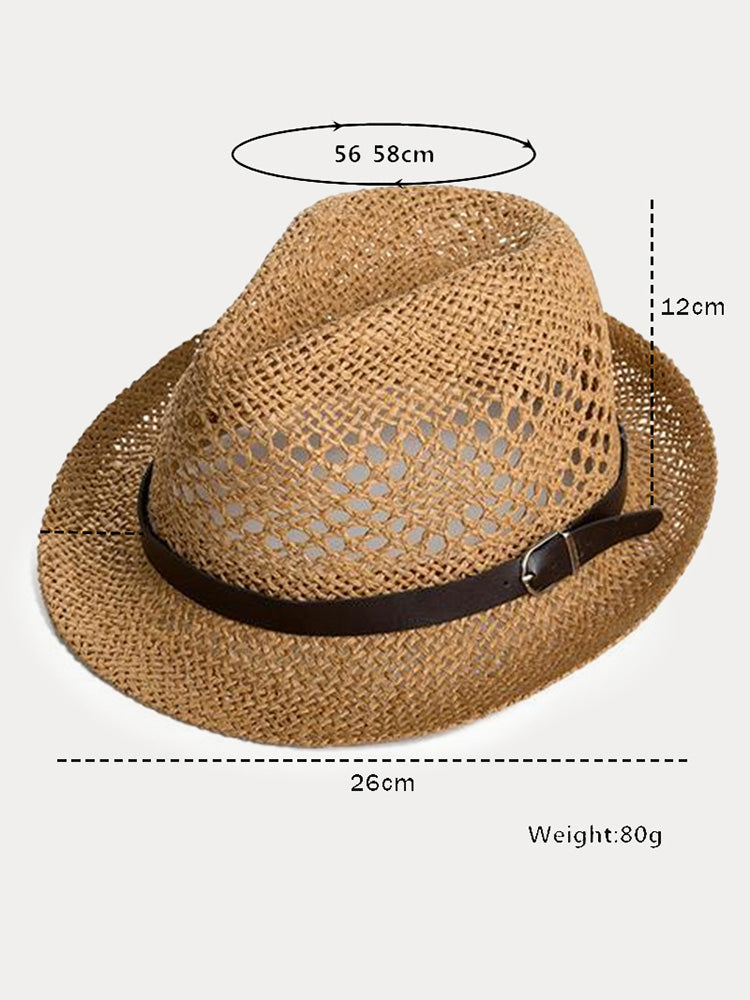 The Classic Handwoven Straw Fedora - Camel
